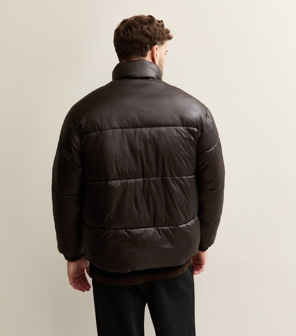 jack & jones Men's Dark Brown Regular Puffer Jacket Jack & Jones New Look - 4