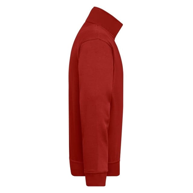 James and Nicholson James and Nicholson Men's Workwear Quarter Zip Sweatshirt in Wine - 3