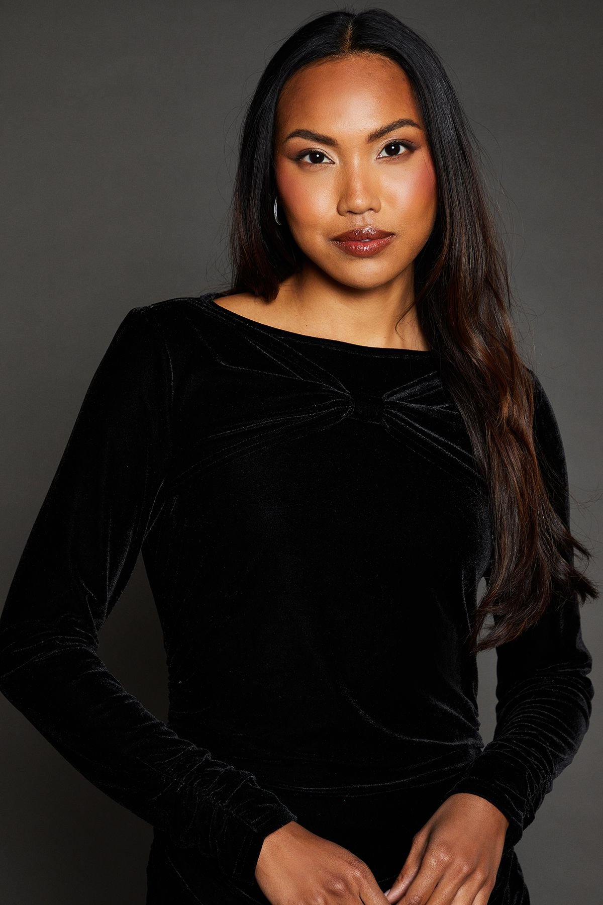 Principles Principles Women's Black Knot Detail Midi Dress - 4