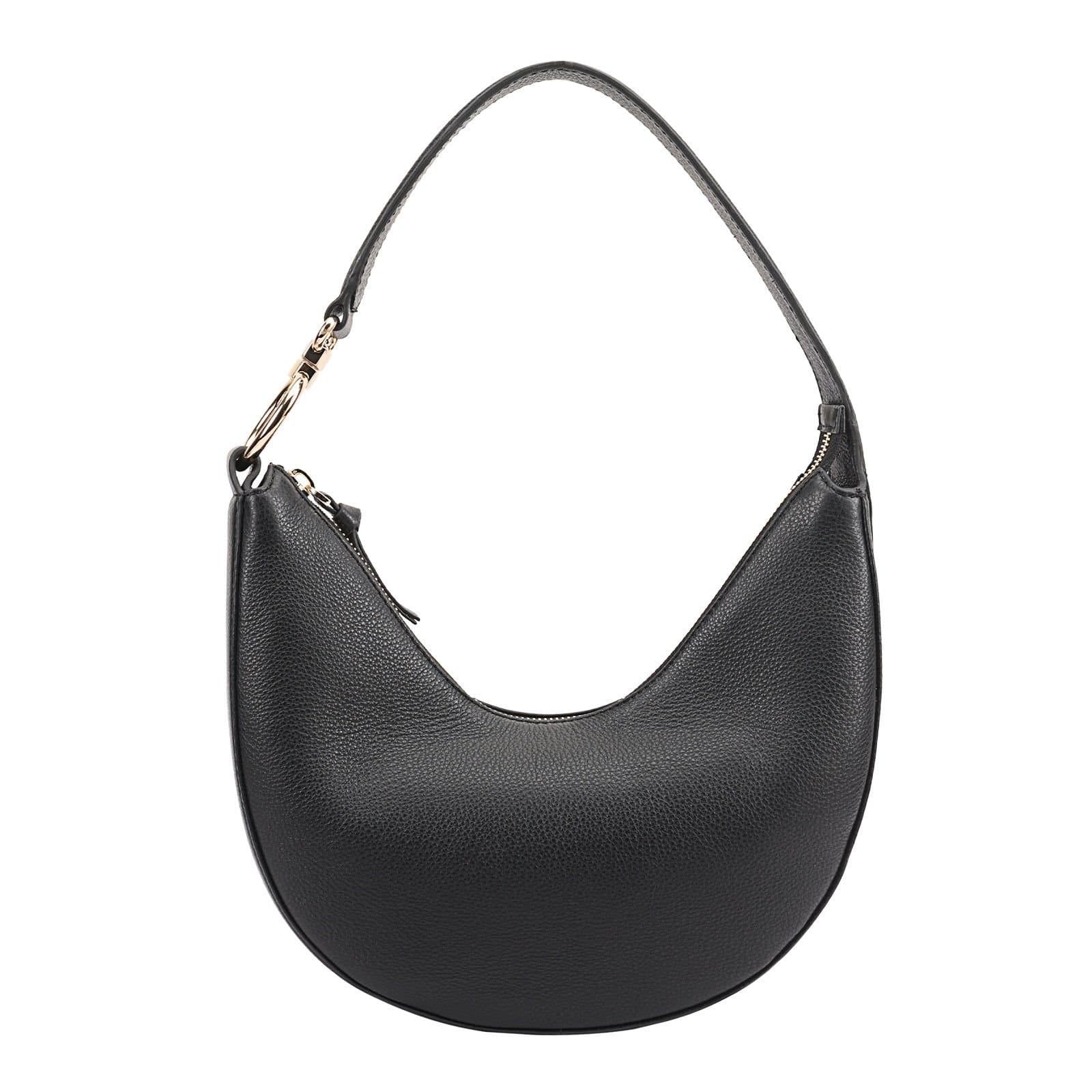 SOSANDAR SOSANDAR Women's Hudson Leather Shoulder Bag in Black