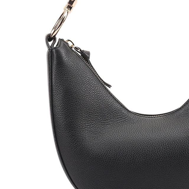 Sosandar SOSANDAR Women's Hudson Leather Shoulder Bag in Black - 3