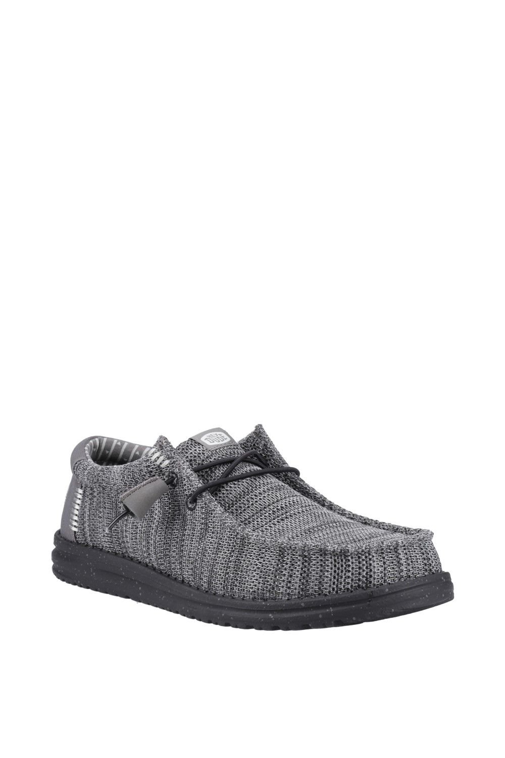 HEYDUDE HEYDUDE Men's Wally Stretch Sox Slip on Shoe in Grey - 1