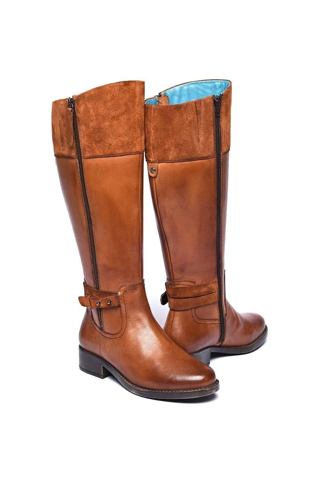 Moshulu Moshulu Women's 'Freja' Tall Leather Riding Boot in Tan - 2