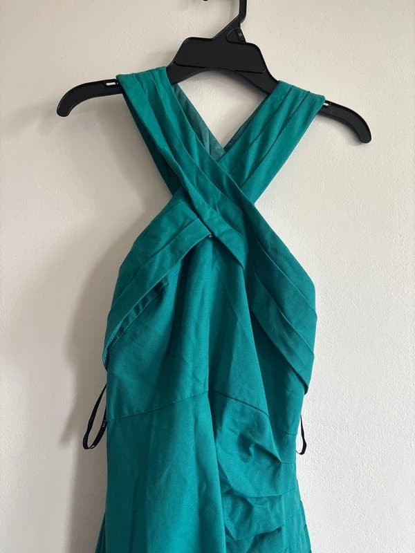 Spotlight by Warehouse Spotlight by Warehouse Teal Green Halter Neck Mini Dress - UK 10