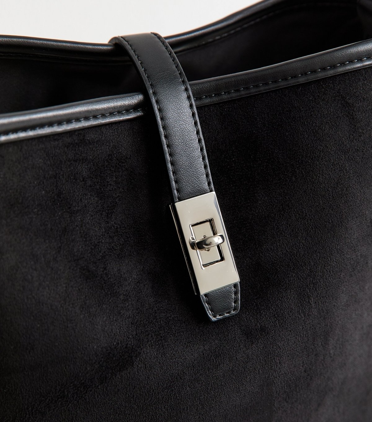 New Look Black Faux Suede Bucket Bucket Bag New Look - 3