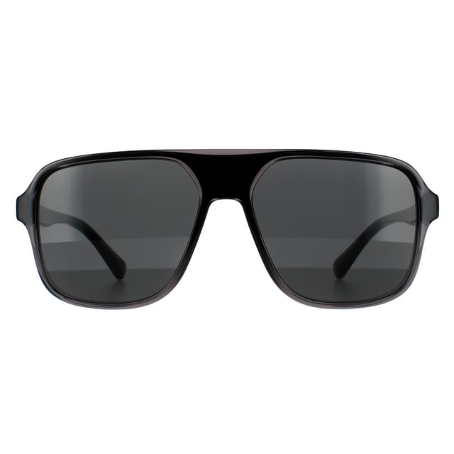 Dolce & Gabbana Dolce & Gabbana Men's Square Transparent Grey & Black Dark Grey Sunglasses - 2