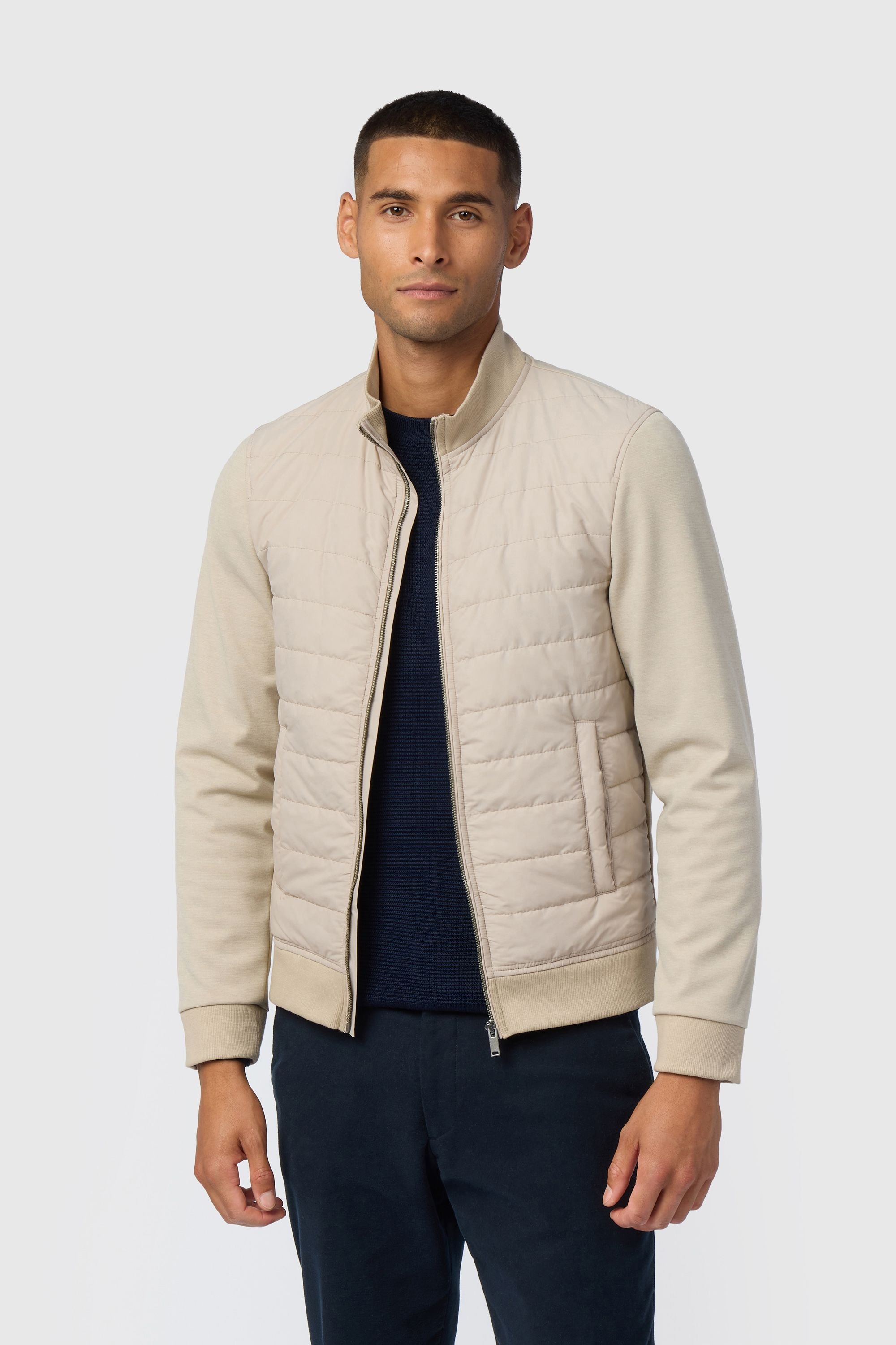 Melka Melka Men's Zip Through Jacket in Beige - 2