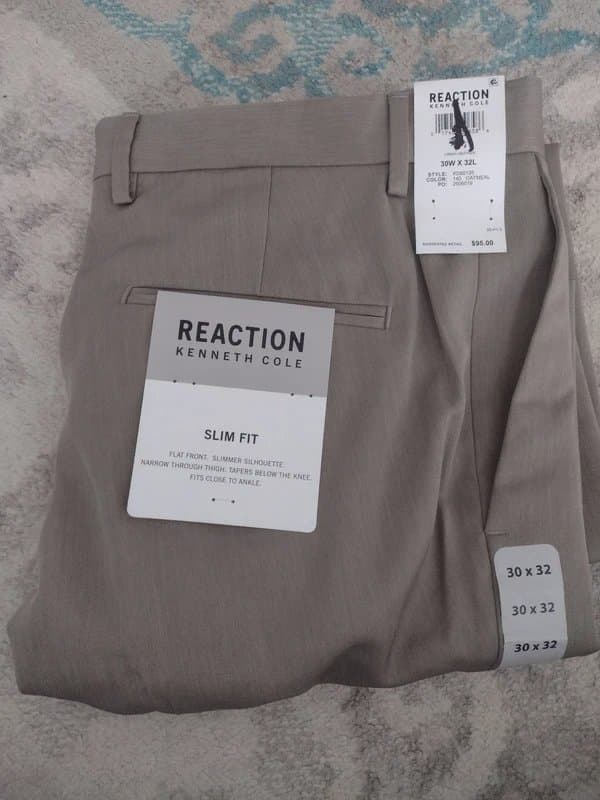 Kenneth Cole Kenneth Cole Reaction slim fit dress pants nwt 30/32 $95 msrp oatmeal color
