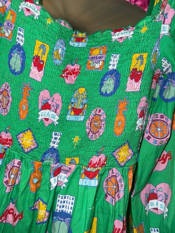 Never Fully Dressed Never Fully Dressed Fruit Sticker Midi Dress size 8 NEW - 1