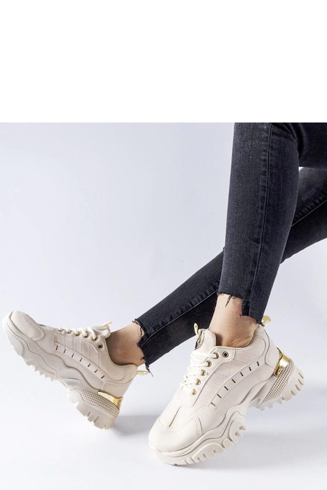 Love Lace Love Lace Women's Sporty Laudes Lace Up Sneakers with Rubber Sole for Spring in Beige - 3