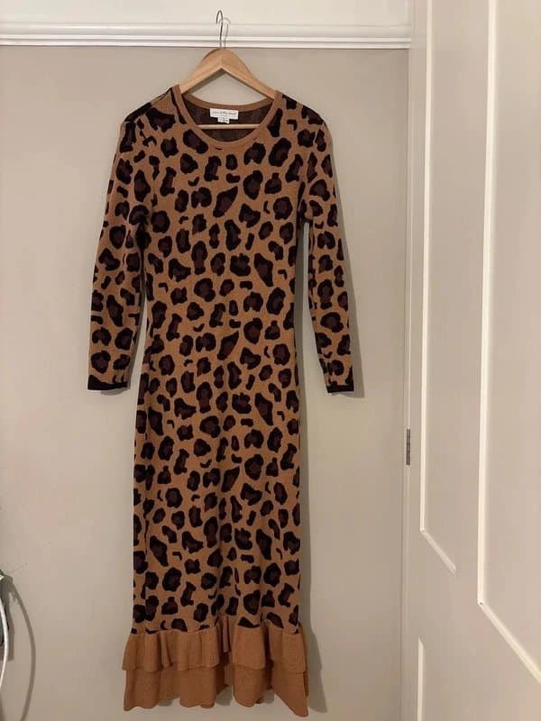 Never Fully Dressed Never fully dressed animal knit dress size Medium
