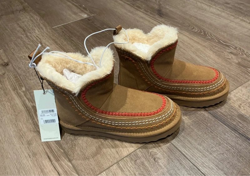 Never Fully Dressed Woman’s Never Fully Dressed Tan Brown Suede Boots - 3 - 1