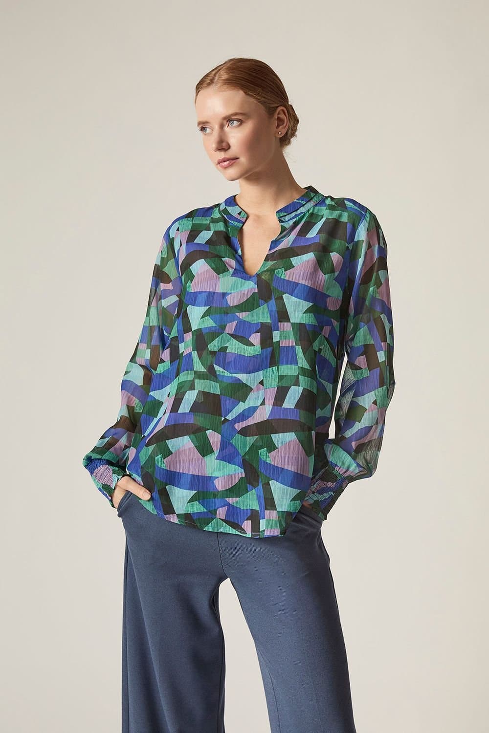 James Lakeland James Lakeland Multicolor Abstract Print Blouse