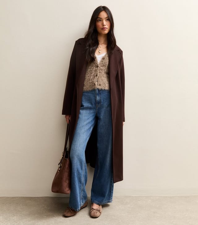 New Look Women's Camel Super Fluffy Button Up Cardigan New Look - 2