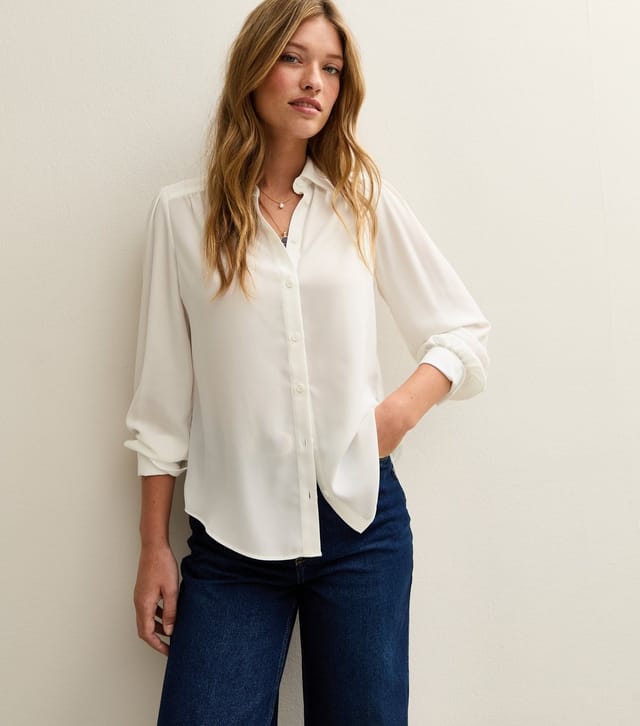 New Look Women's White Long Sleeve Shirt New Look - 2