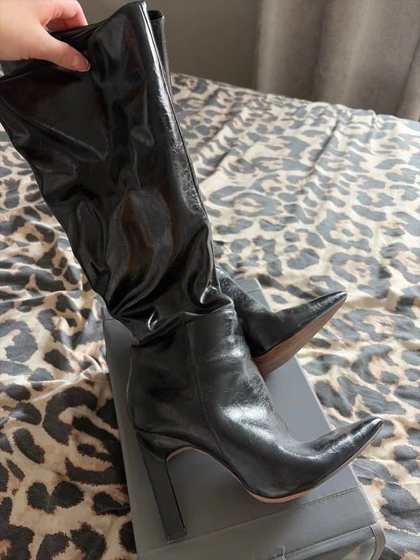 ASOS ASOS knee high patent leather boots uk 5