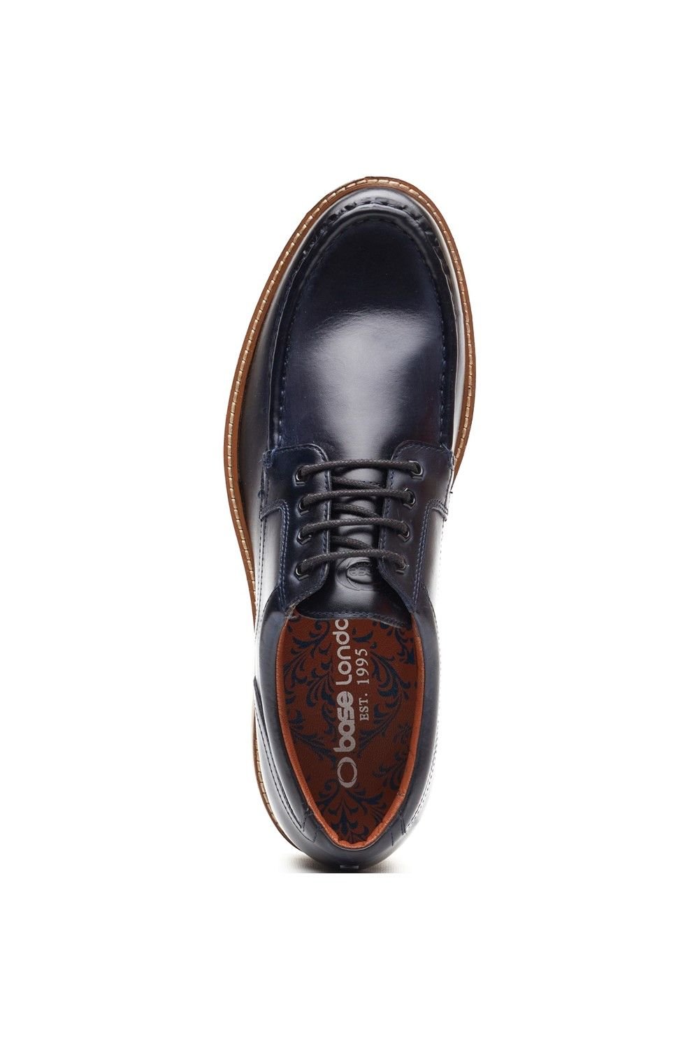 Base London Base London Men's Langdon Apron Toe Shoe in Navy - 4