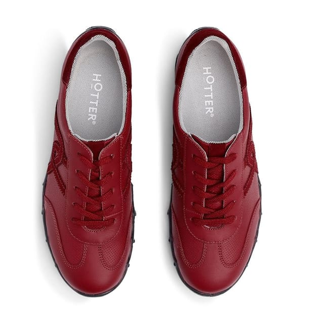 Hotter Hotter Women's 'Marianne' Trainers in Dark Red - 3