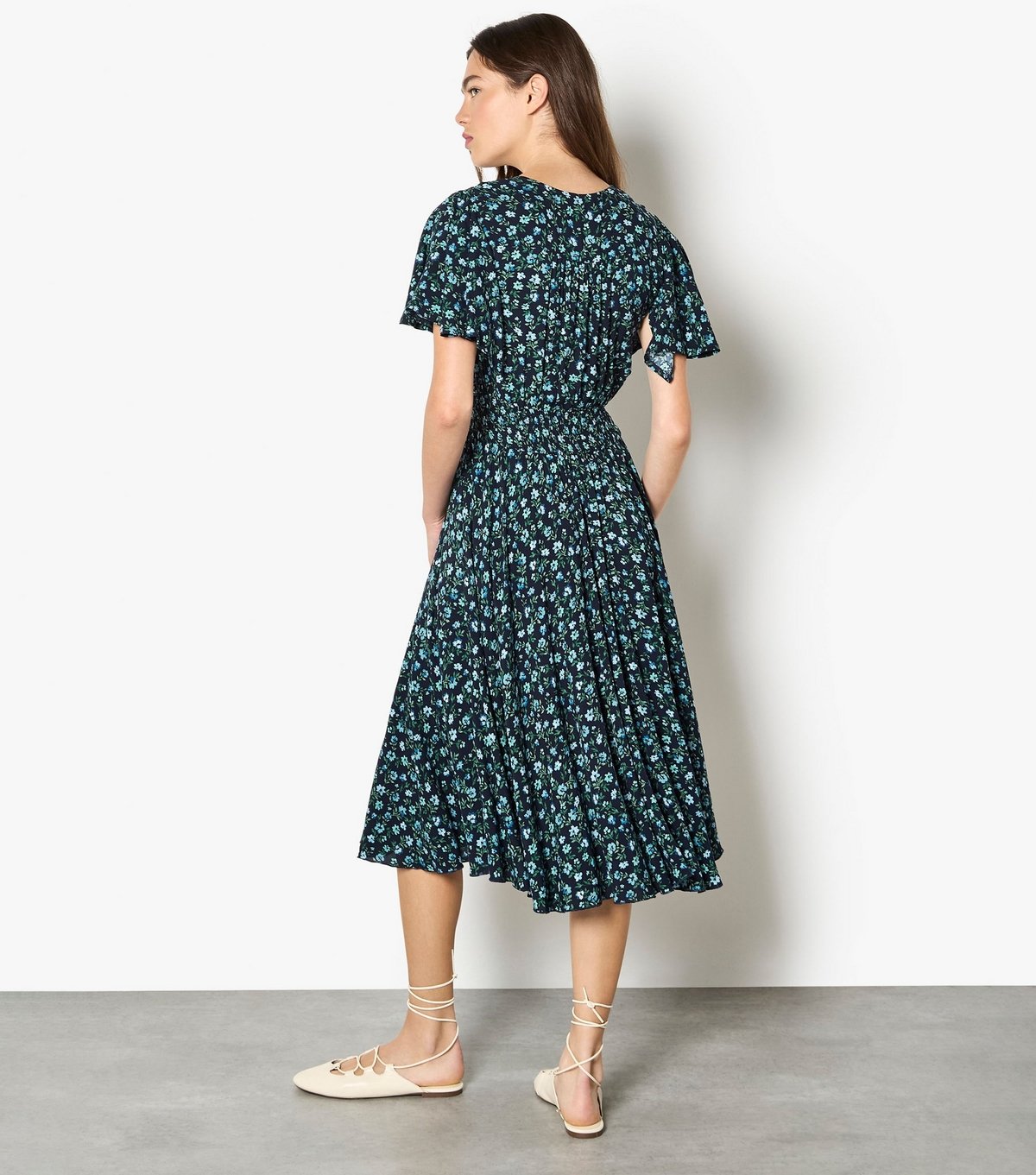 Apricot Women's Blue Wind Flower Button Dress Apricot New Look - 3