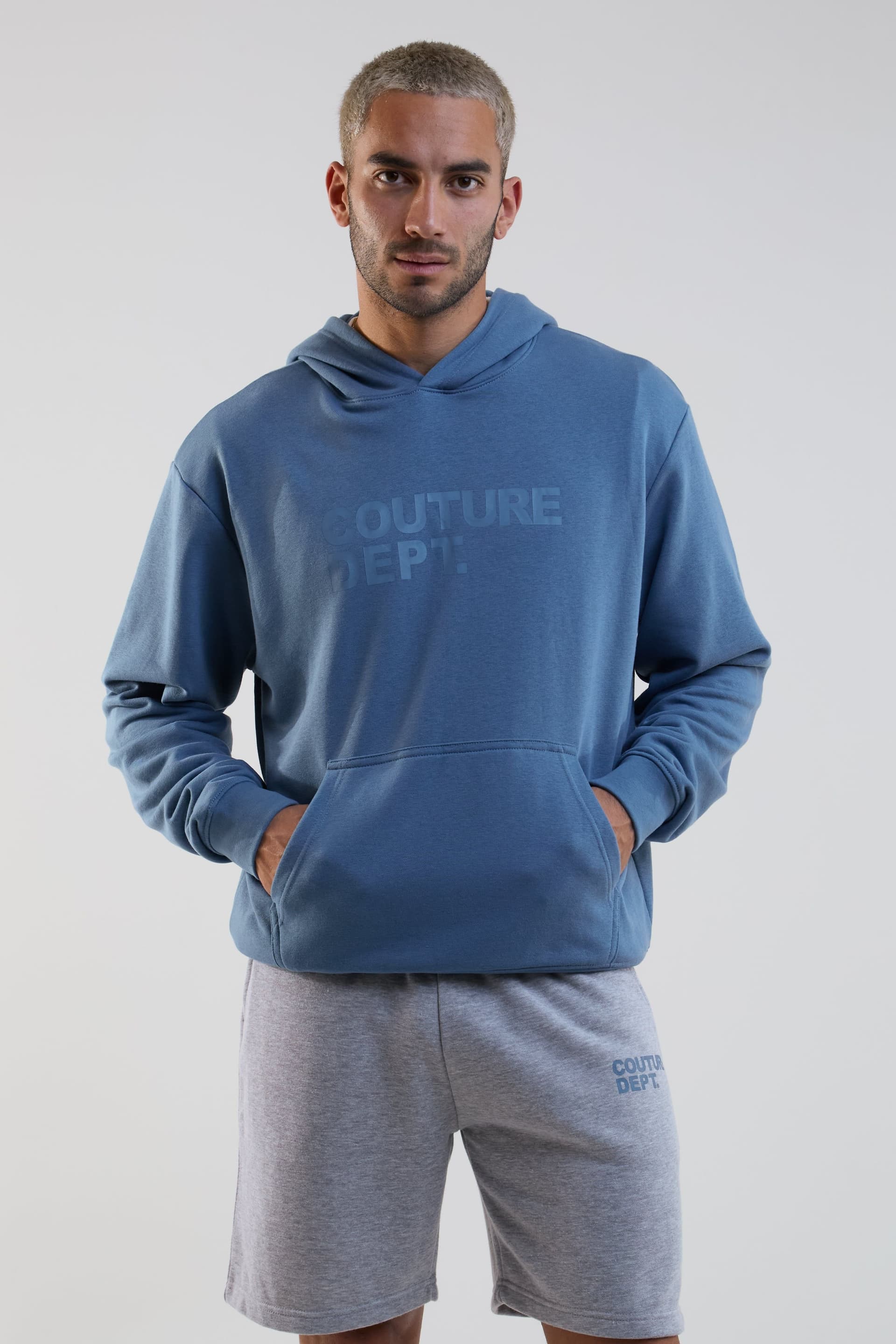 BCouture BCouture Men's Shorts, Hoodie & T-Shirt Set in Blue