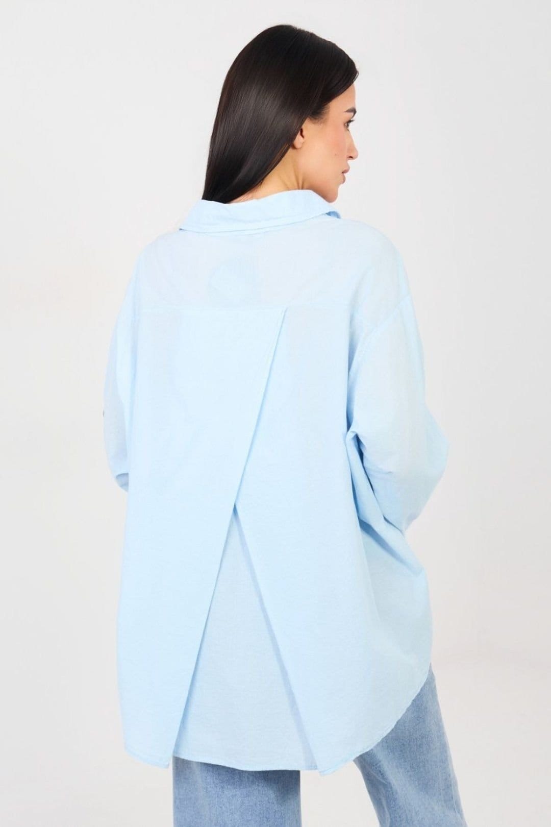 Love Lace Love Lace Women's Classic Cotton Long Sleeve Casual Shirt Style 223315 in Blue - 4