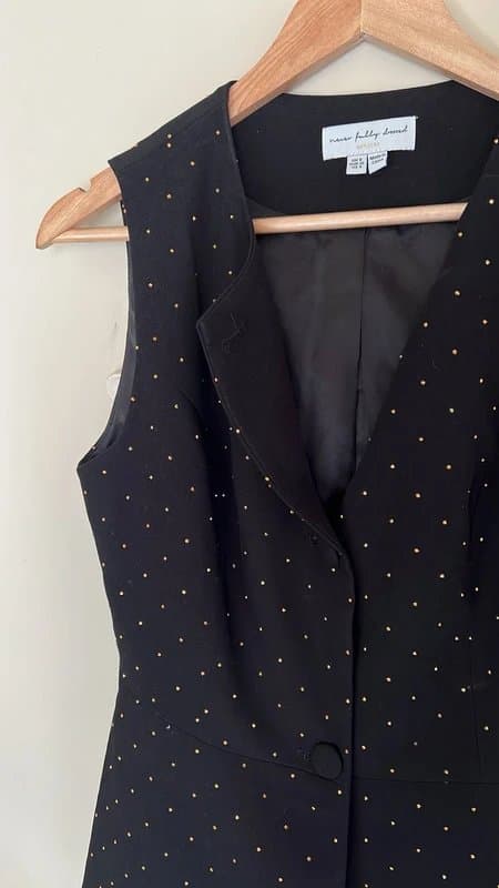 Never Fully Dressed Never Fully Dressed Black hotfix Sol waistcoat S