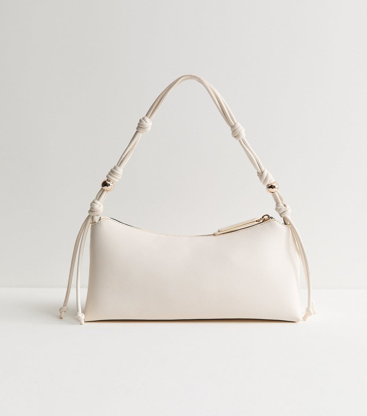 New Look White Faux Leather Knotted Handle Shoulder Bag New Look - 4