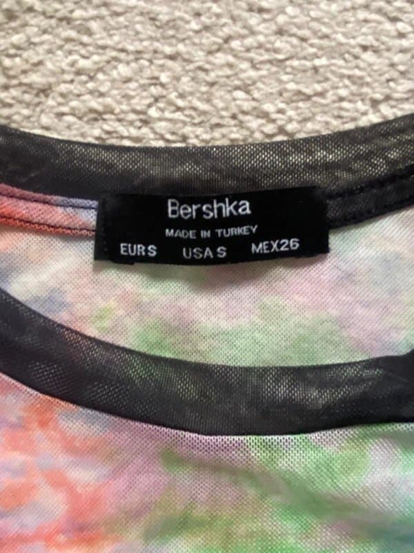 Bershka Bershka long sleeve tulle top in S