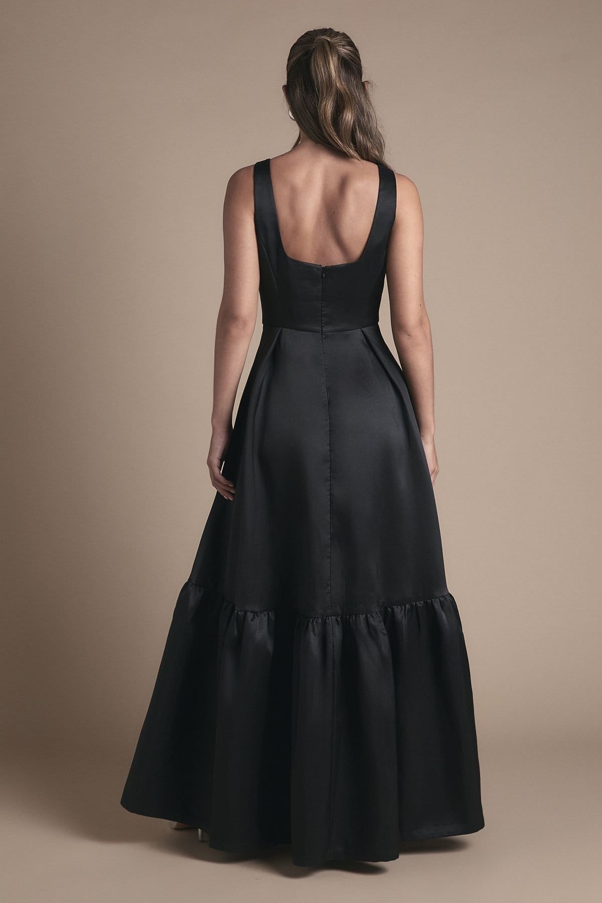 Coast Coast Women's Twill Strapless Full Skirted Bridesmaid Dress in Black - 4