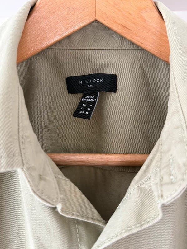 New Look Men's new look green overshirt