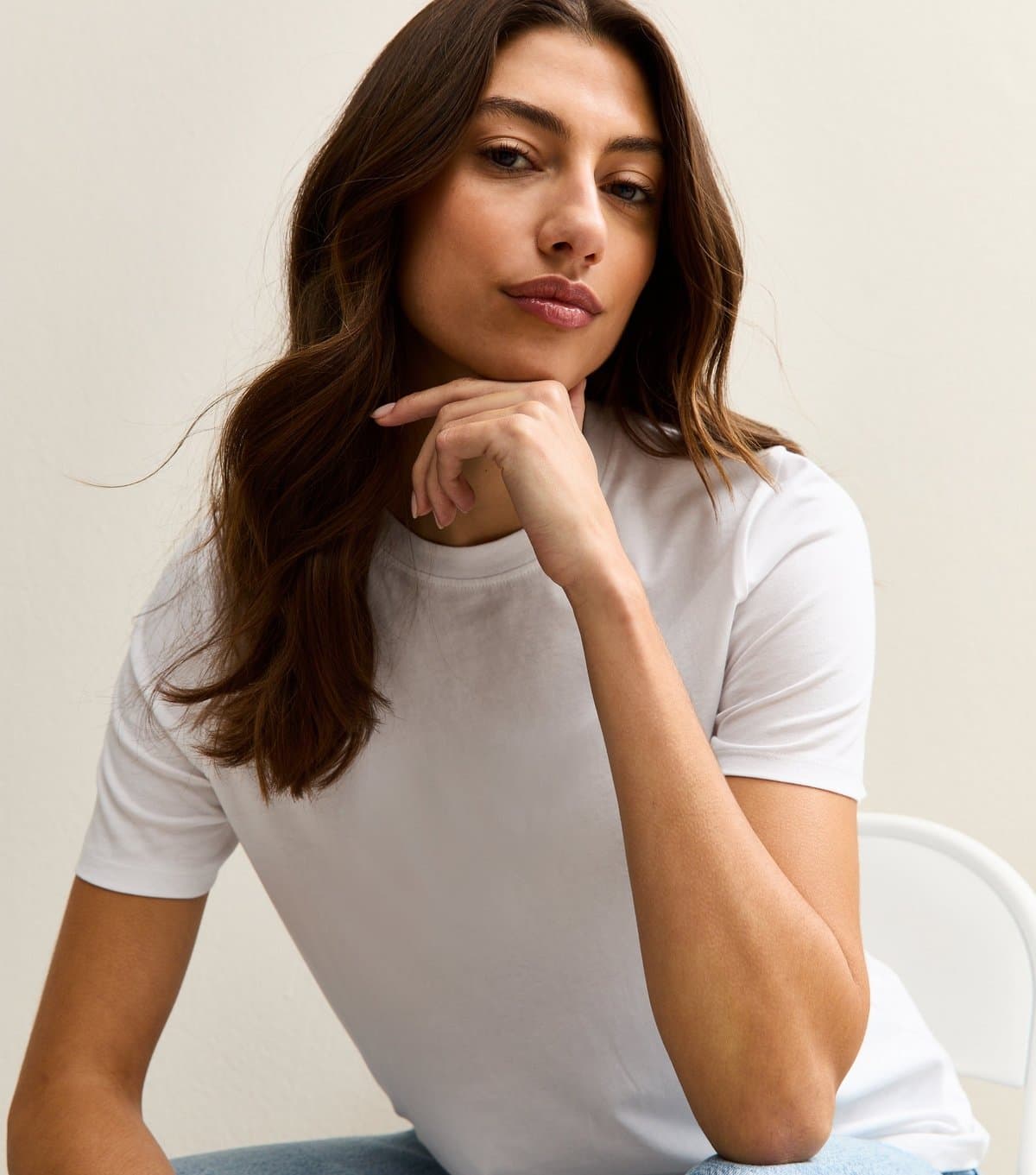 New Look New Look White Cotton Jersey T-Shirt