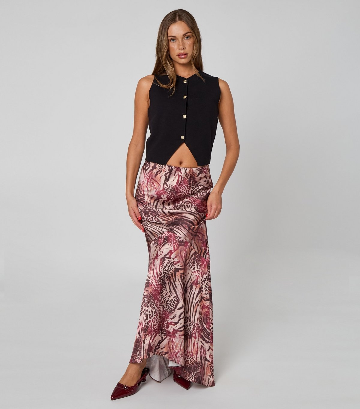 Urban Bliss Women's Black Floral Button Vest Top Urban Bliss New Look - 3