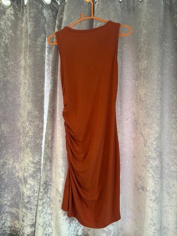 Shein Shein rust ruched side mini dress size 8