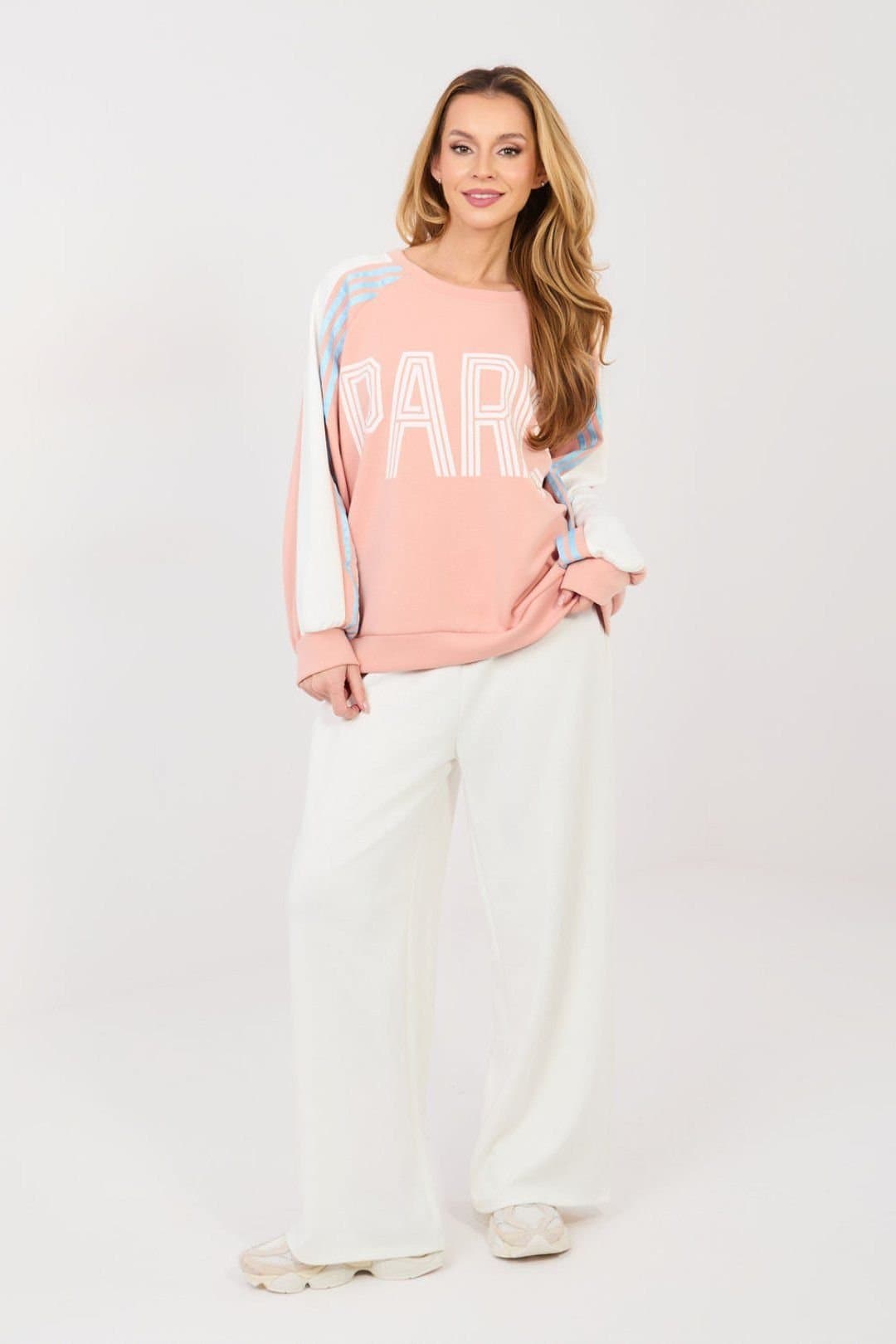 Love Lace Love Lace Pink Hoodie & Wide Leg Tracksuit Set