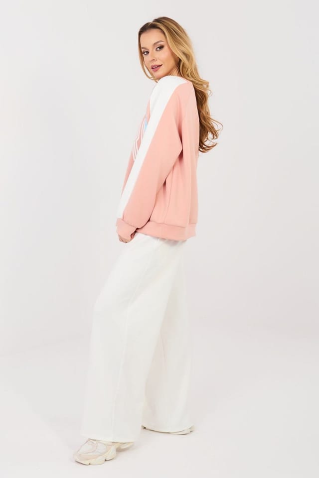 Love Lace Love Lace Women's Stylish Hoodie & Wide Leg Tracksuit Set in Pink - 2