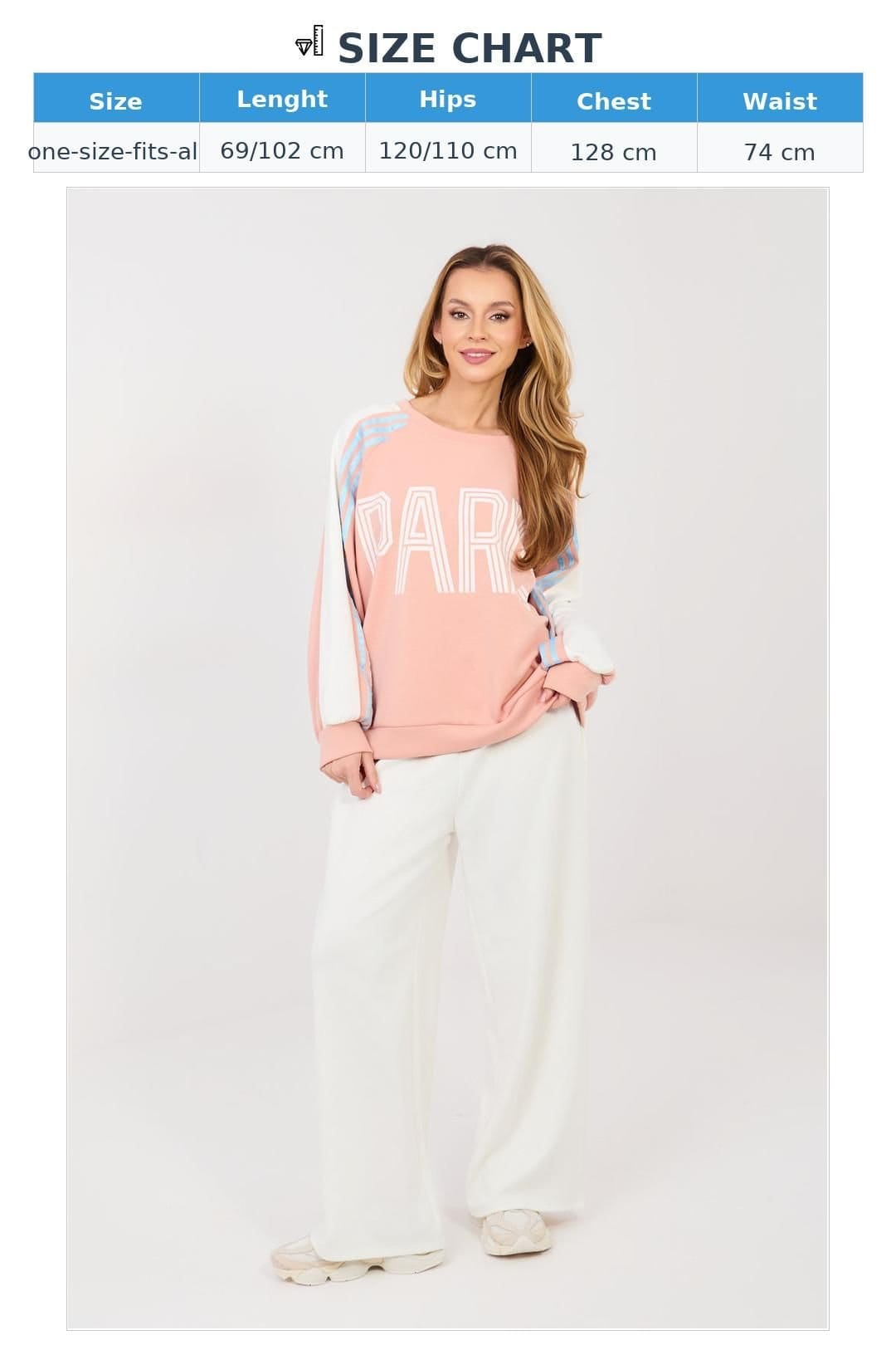Love Lace Love Lace Women's Stylish Hoodie & Wide Leg Tracksuit Set in Pink - 4