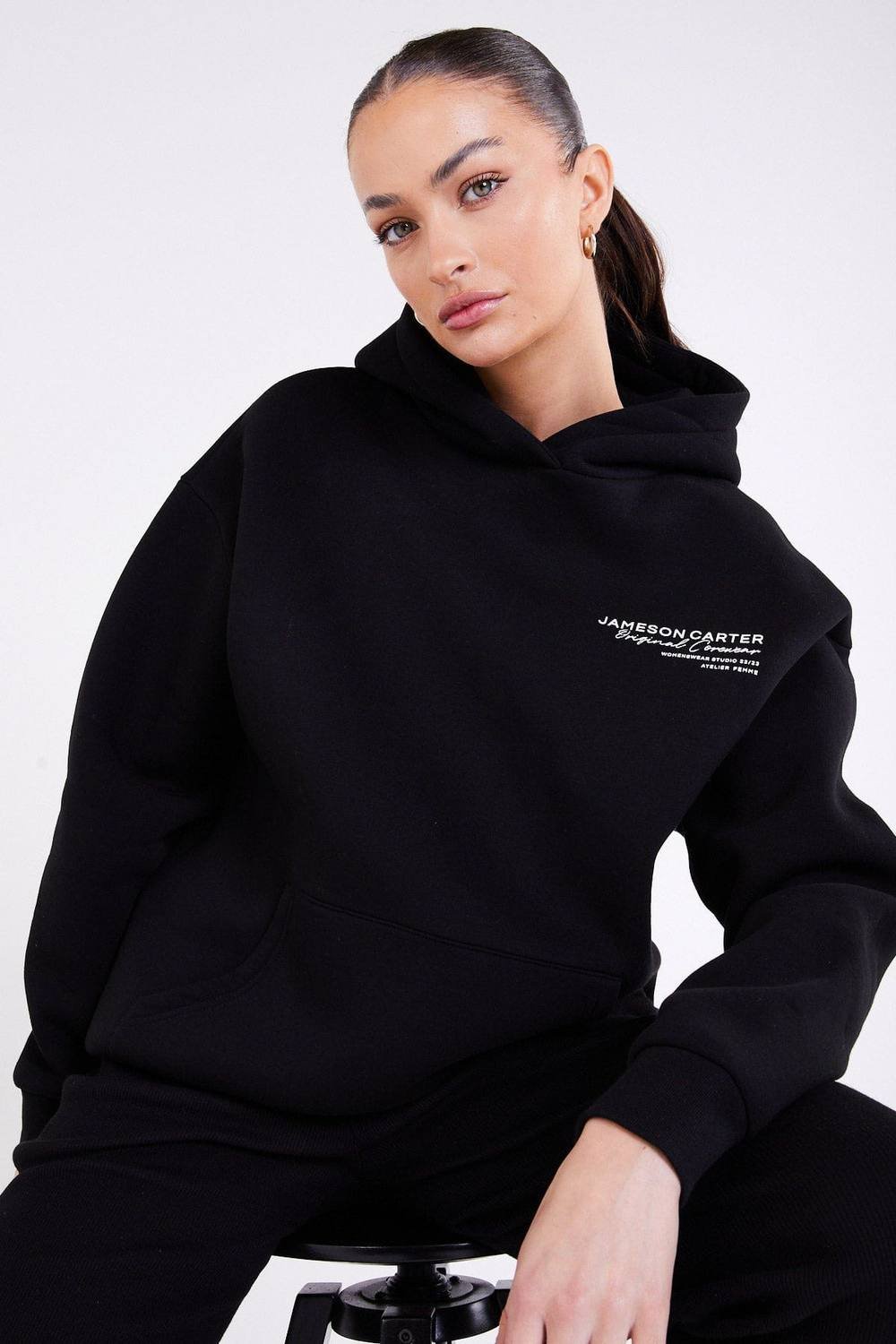 Jameson Carter Jameson Carter Women's Atelier Hoodie in Black - 2