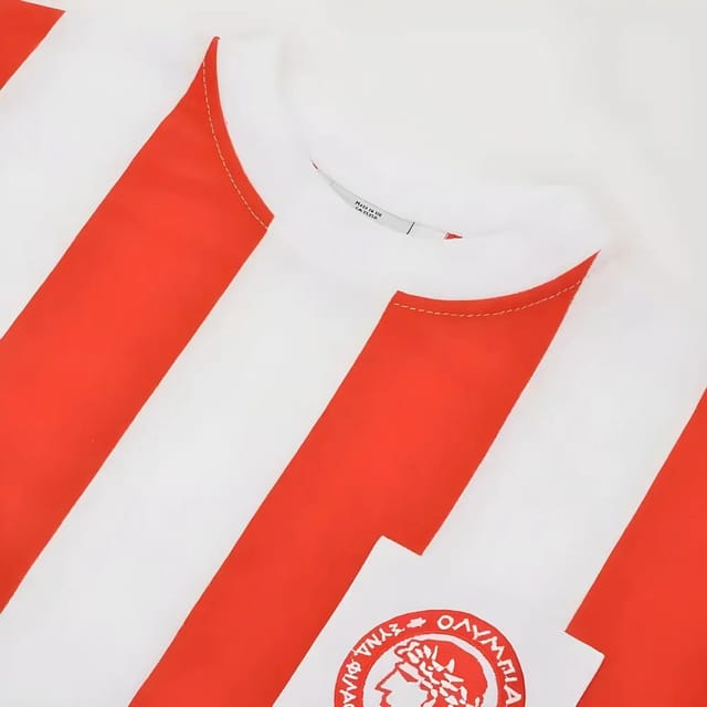 Olympiakos Olympiakos Men's Mens Retro 1970s Football Shirt in Red - 3