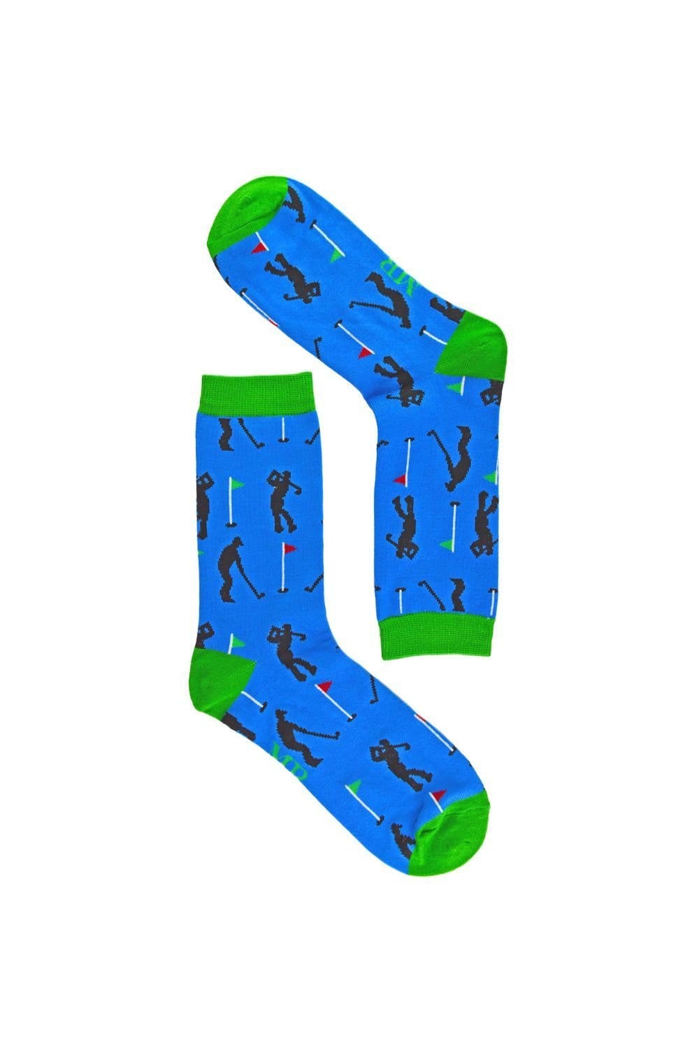 Mr Heron Mr Heron Men's 1 Pack Novelty Blue Golf Bamboo Socks in Navy - 4