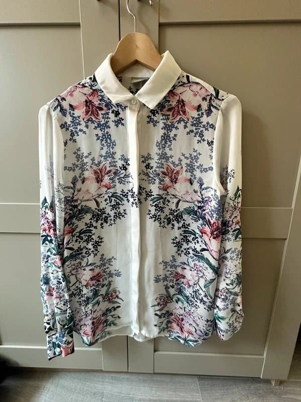 ASOS ASOS floral chiffon shirt size UK