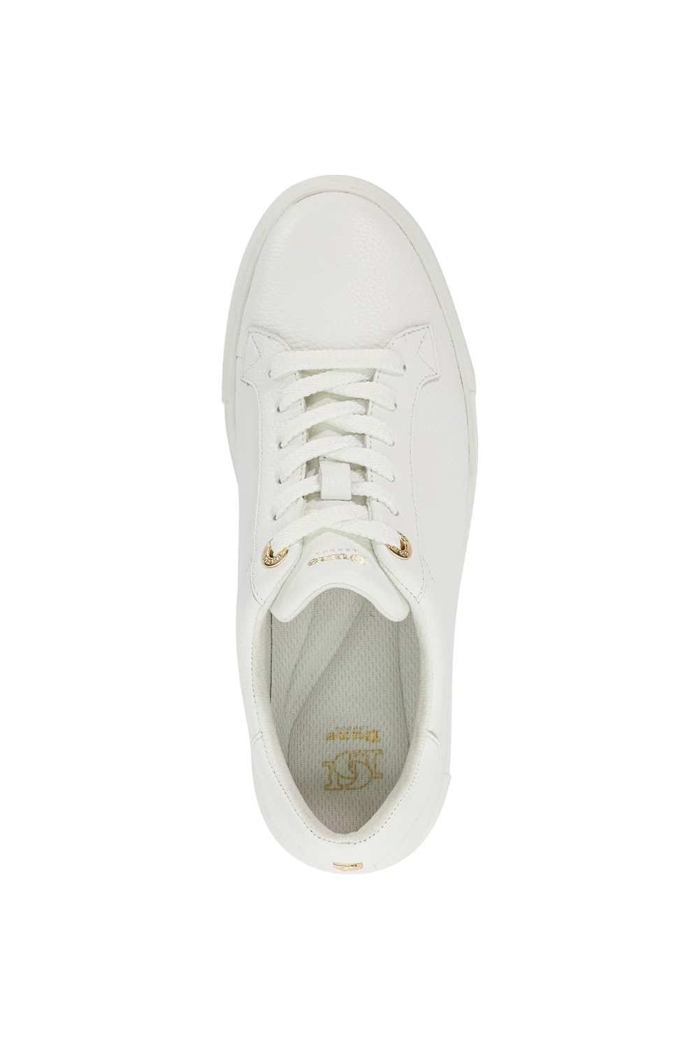Dune London Dune London Women's 'Evienne' Leather Trainers in White - 4