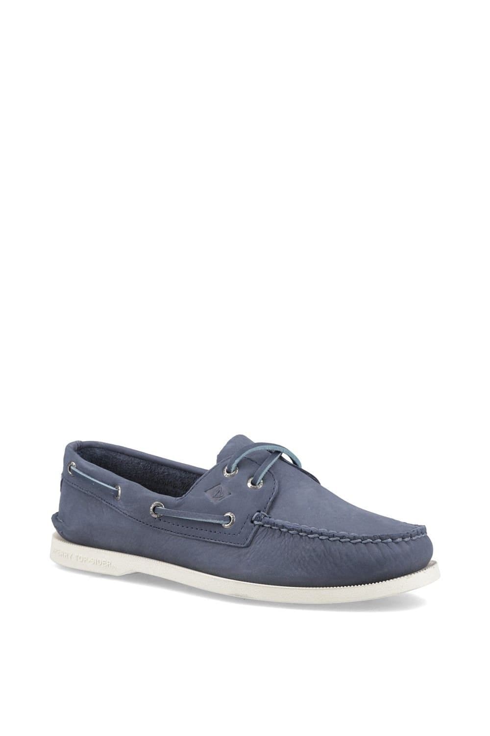 Sperry Sperry Men's Dark Blue Full-Grain Leather Boat Shoe