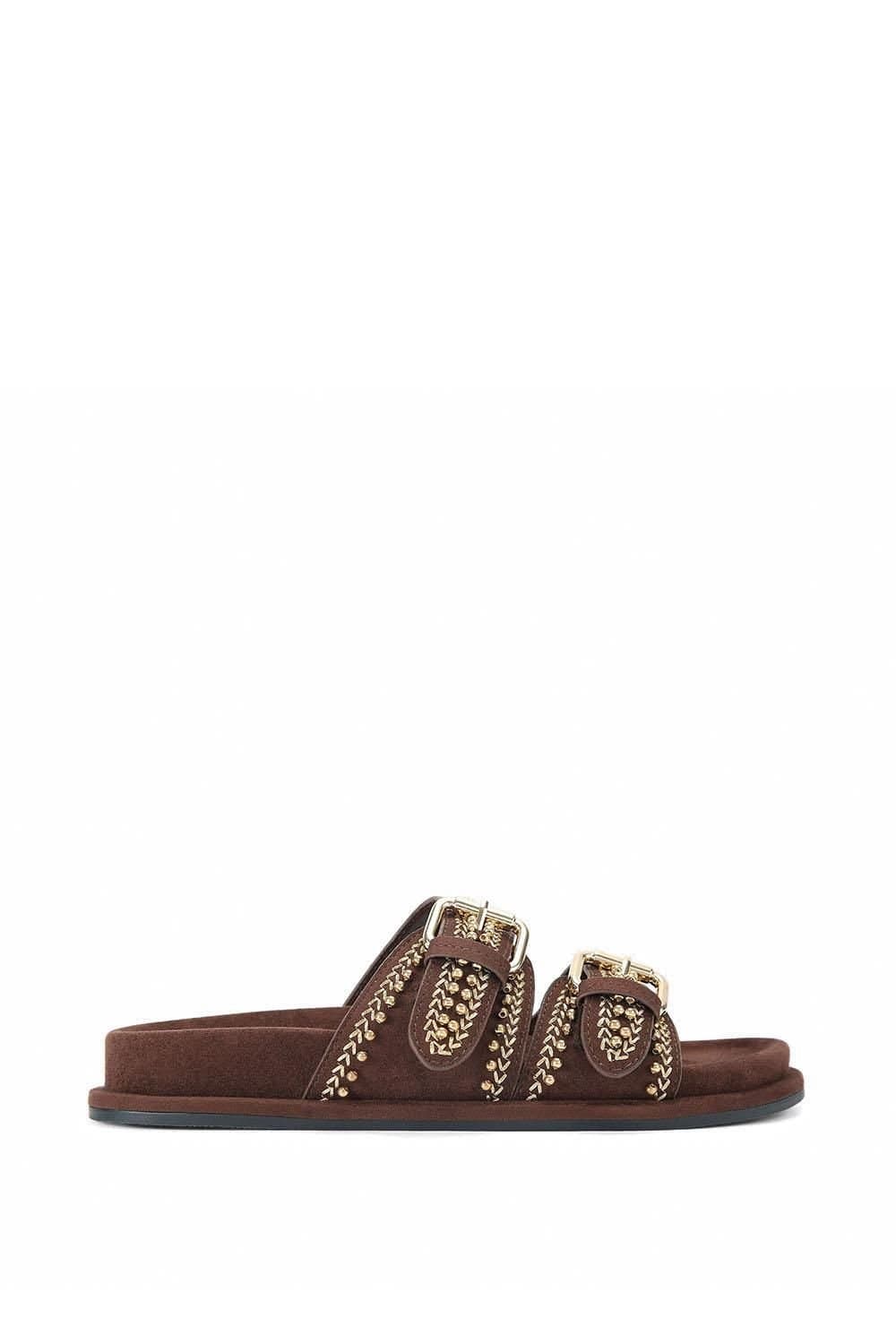 Carvela Carvela Women's 'Valeria' Fabric Sandals in Brown