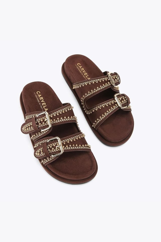Carvela Carvela Women's 'Valeria' Fabric Sandals in Brown - 2