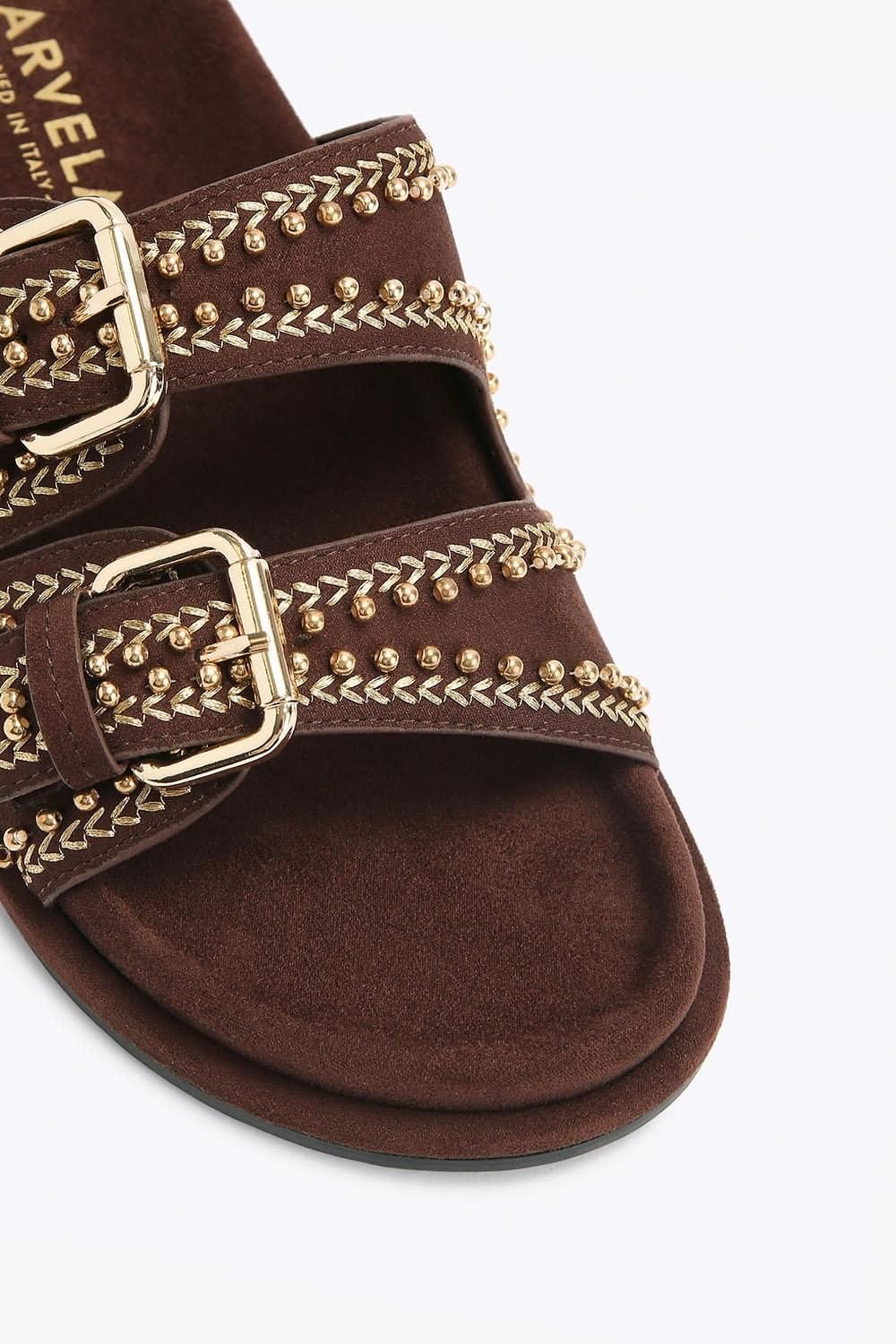 Carvela Carvela Women's 'Valeria' Fabric Sandals in Brown - 4