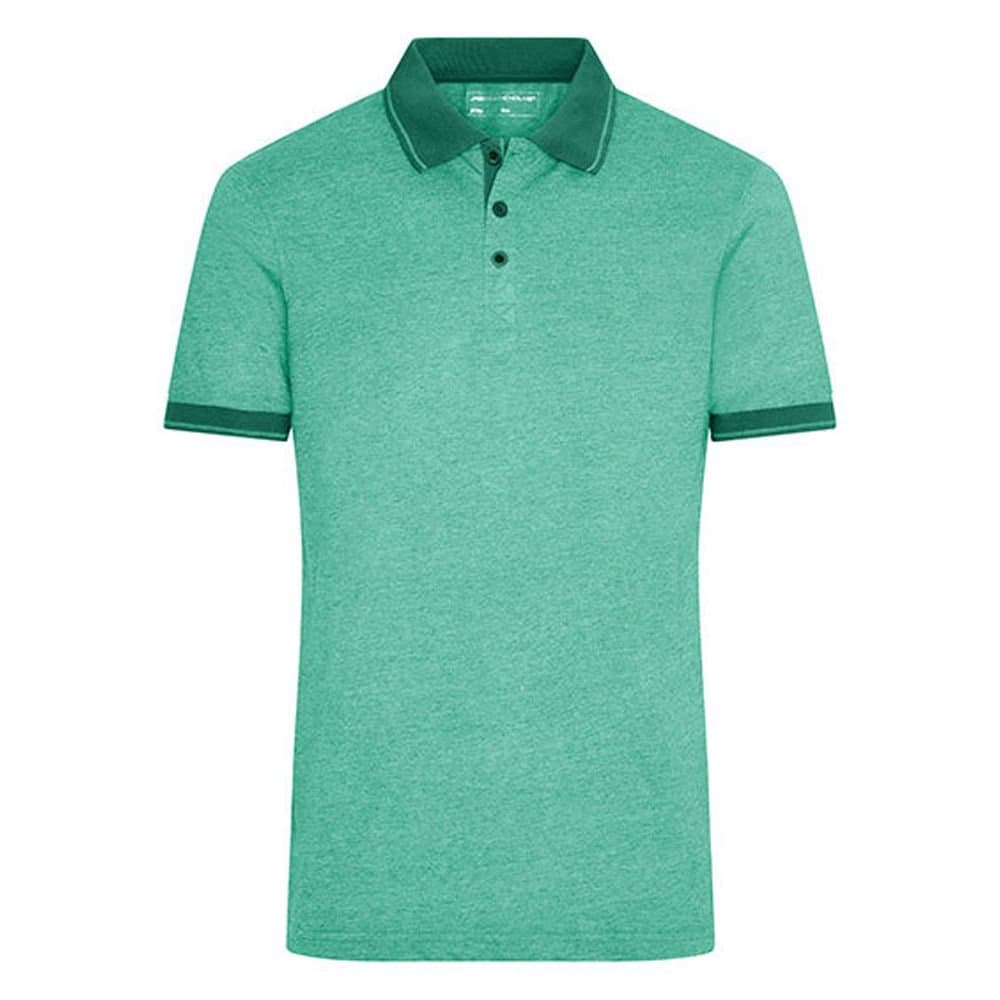James and Nicholson James and Nicholson Men's Heather Polo Shirt in Light Green