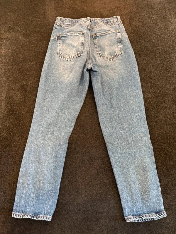 New Look Blue Slim-Fit Mom Ankle Jeans