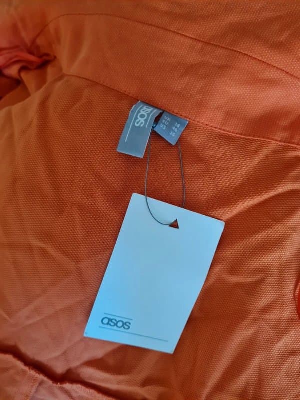 ASOS Bnwt new asos 18 orange lightweight Trench coat mac summer festival kimono long jacket lightweight