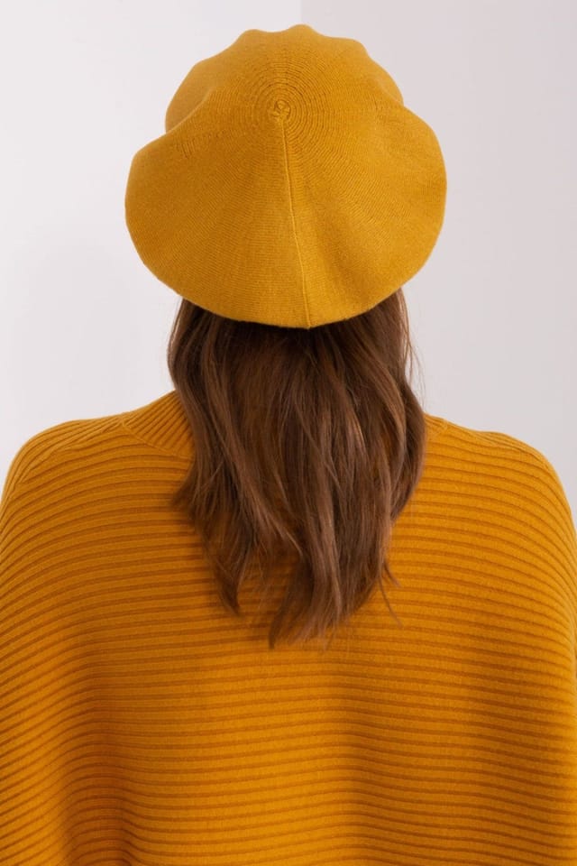 Love Lace Love Lace Women's Classic Beret Hat Soft Wool Touch Cap for Everyday Wear Autumn Style in Yellow - 3