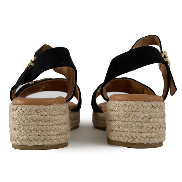 SOLESISTER SOLESISTER Women's August Espadrille Wedge Sandals in Black - 3